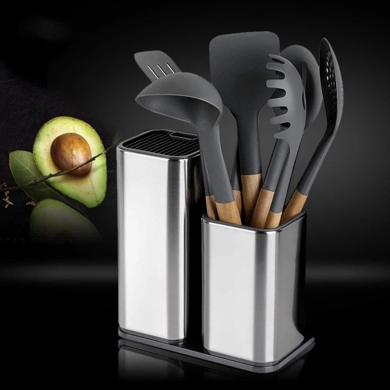 Multifunctional Kitchen Knife & Cutlery Storage Rack